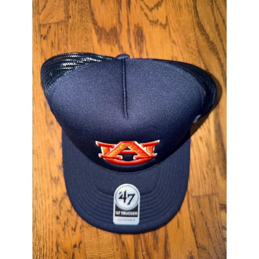Auburn Tigers 47 Brand Trucker Hat Navy Blue Foam Mesh Snapback Cap OSFA